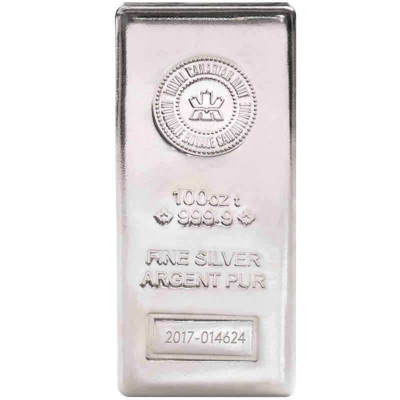 Buy 100 oz Royal Canadian Mint Silver Bar | Price in Canada | TD